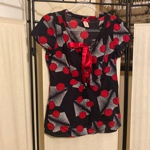 Forever 21 Form-Fitting Blouse with Cute Keyhole at the Bust; So Flattering!